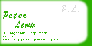 peter lemp business card